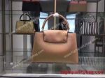 Best Quality Knockoff Louis Vuitton CAPUCINES BB Womens oriental cherry pollen Handbag at discount price
